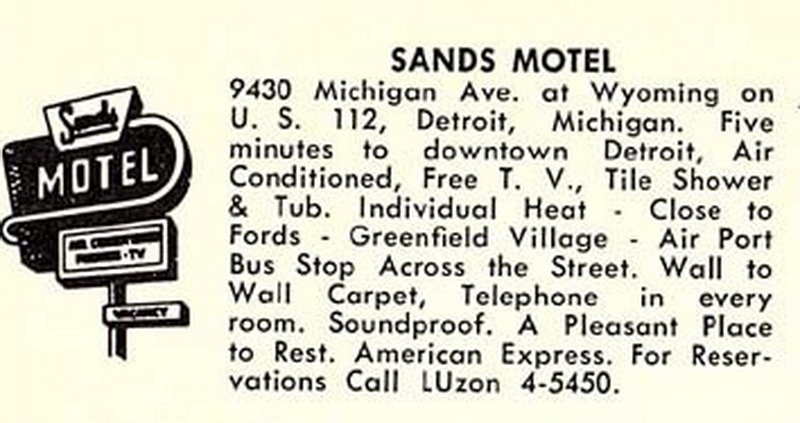 Sands Motel (Victory Inn) - Vintage Postcard